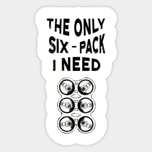 Six Pack Beer Can Abs Sticker